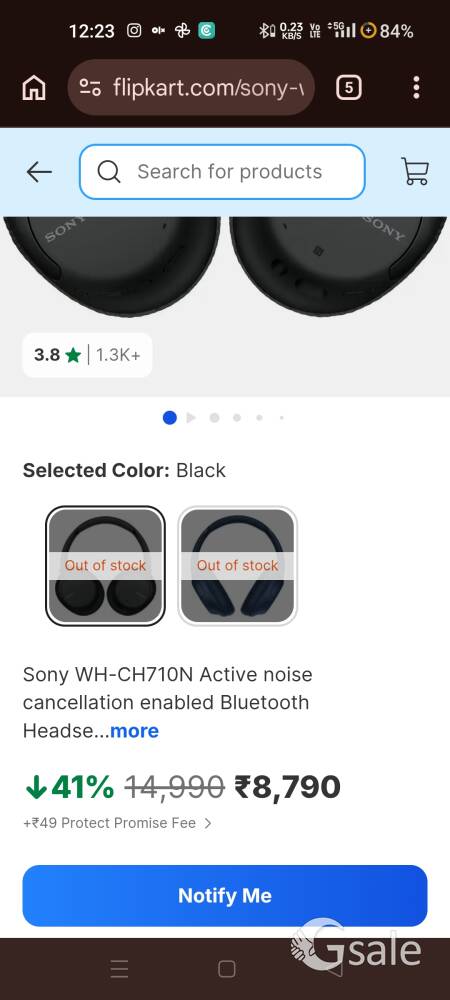 Sony whch-710 ANC headphones