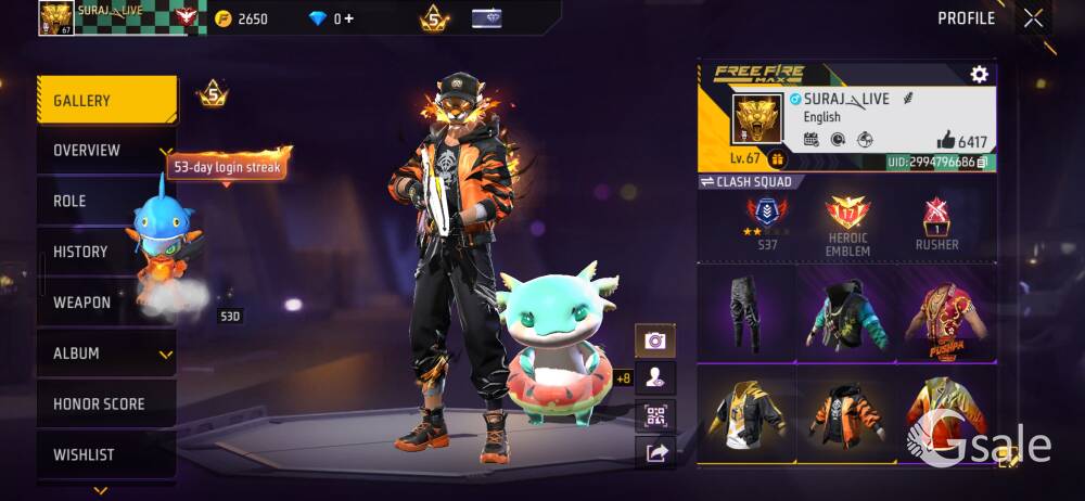 Free fire acoustic sell