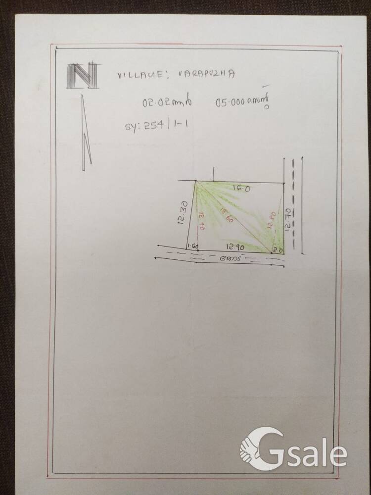 5 cent square plot for sale in Varapuzha.