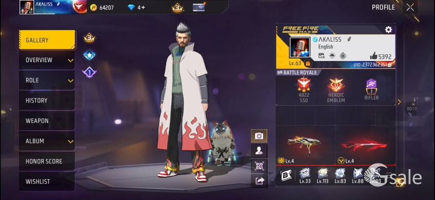 Free fire max id 6 years old prime 4 