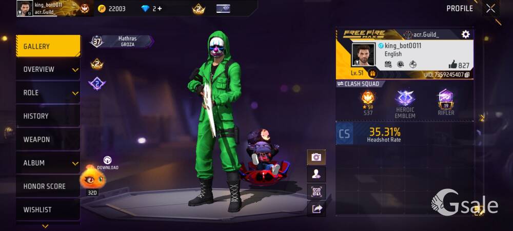 Free fire id