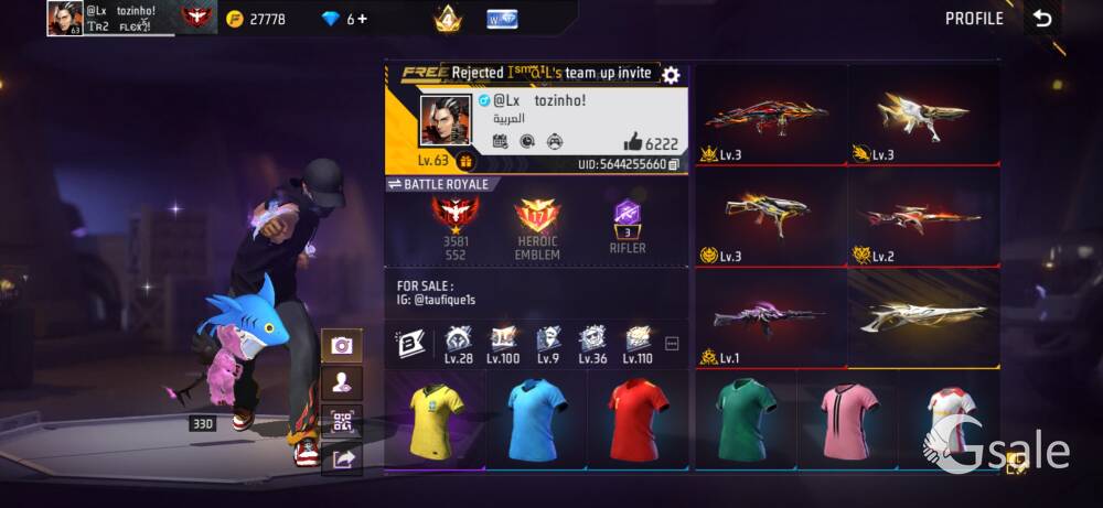 FREE FIRE MAX ID SELLING 
