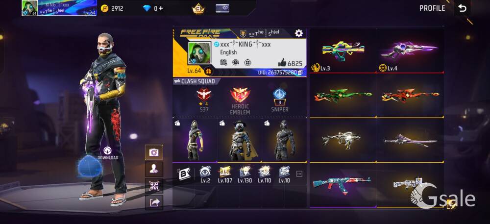 Free fire acount 