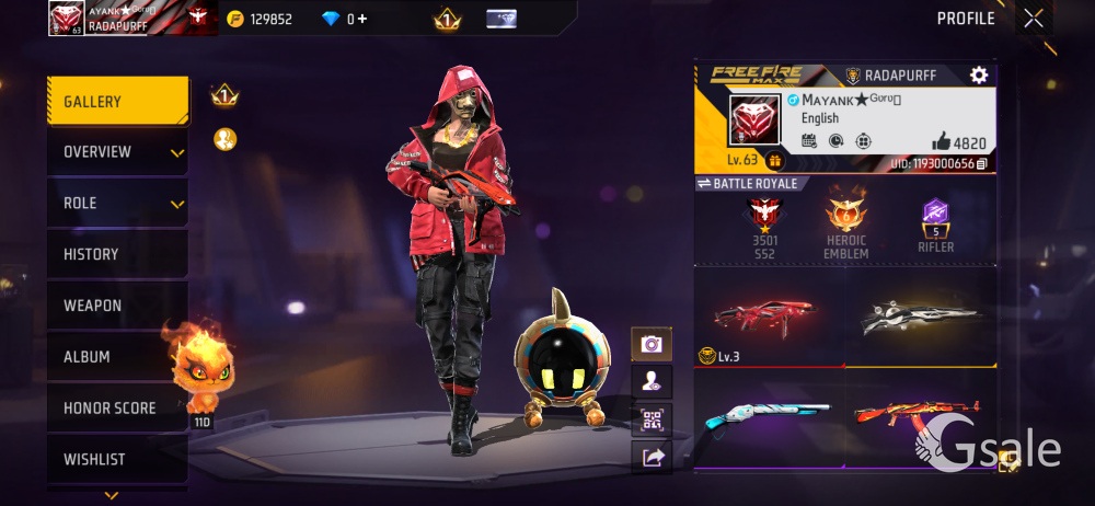 *Free fire id sale*