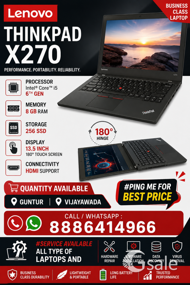 USED LAPTOP AND DESKTOP SALES AND SERVICE IN GUNTUR AND VIJAYAWADA 
