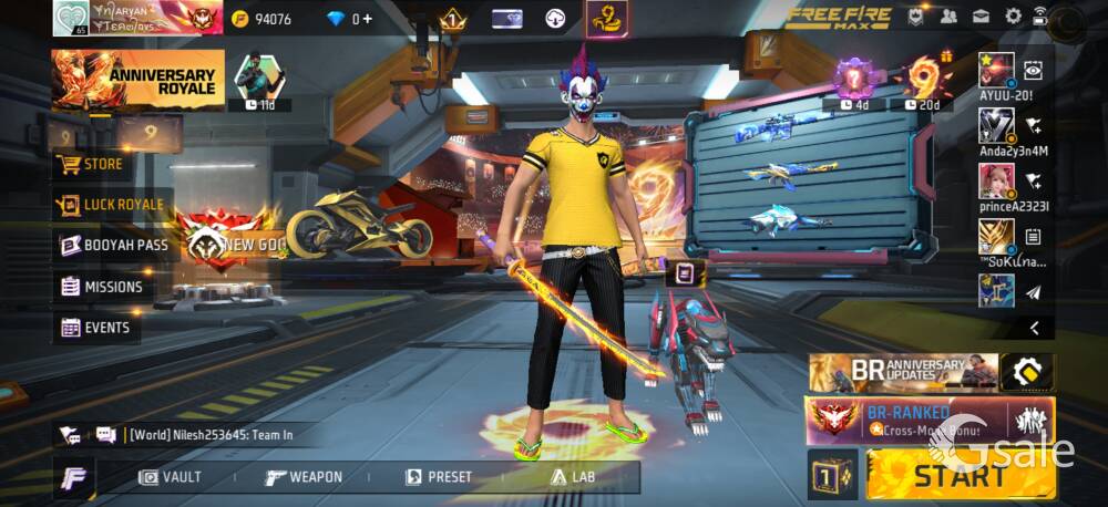 Free fire I'd 
