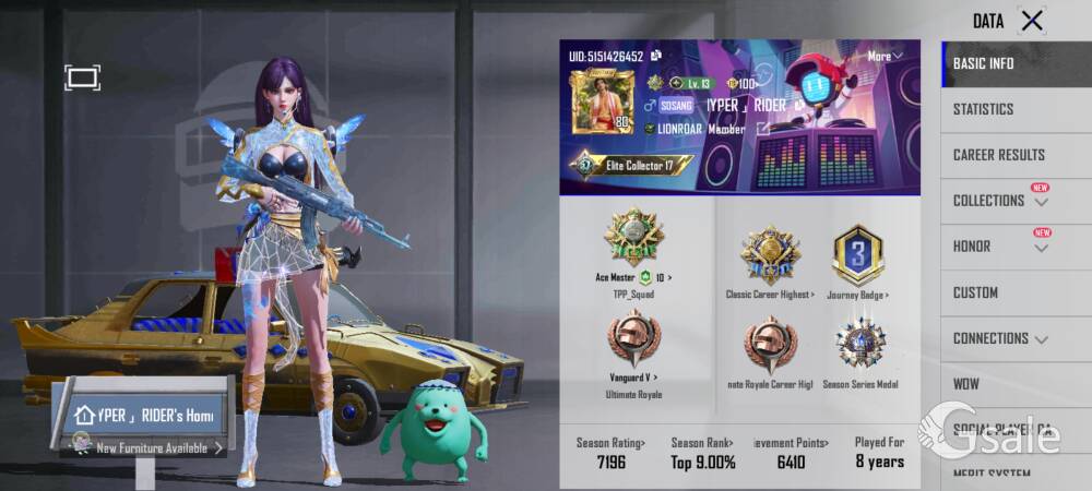BGMI account level 80 