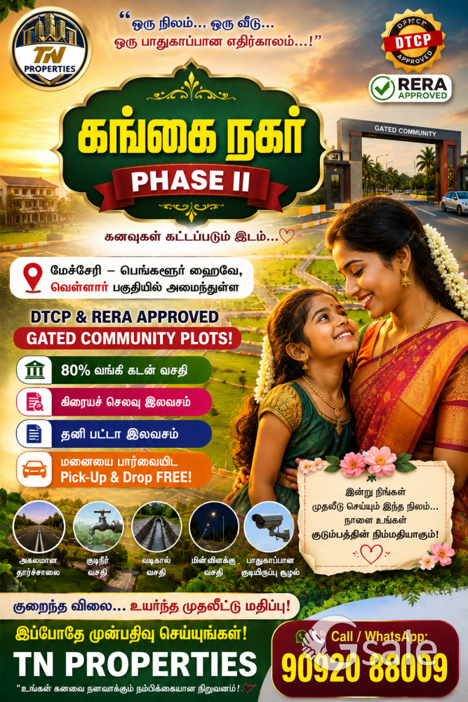 கங்கை நகர் FREE REGISTRATION APPROVED PLOTS 