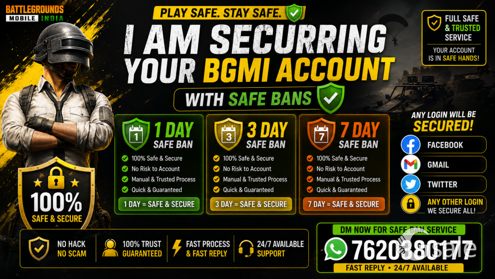 Helping in securing account from scammer in legit way by putting safe ban 1 day , 3day,7day and 60da