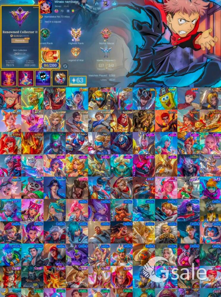 selling mlbb account 