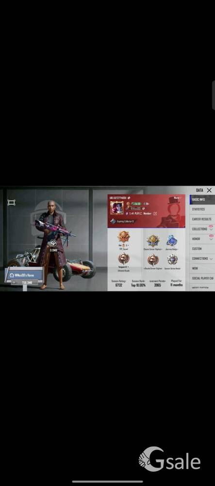 Bgmi 62 level id and   upgrade gun contact number 8640041479