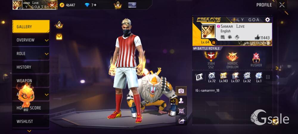 Free fire max I'd sell