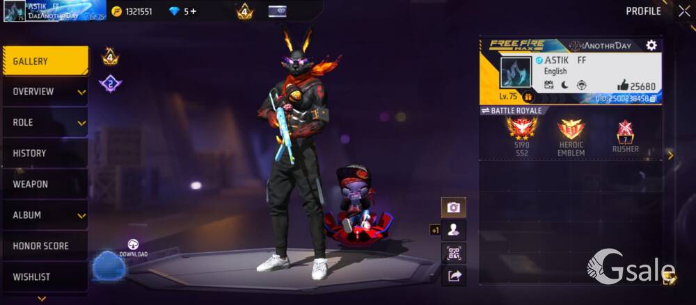 Free fire I'd 