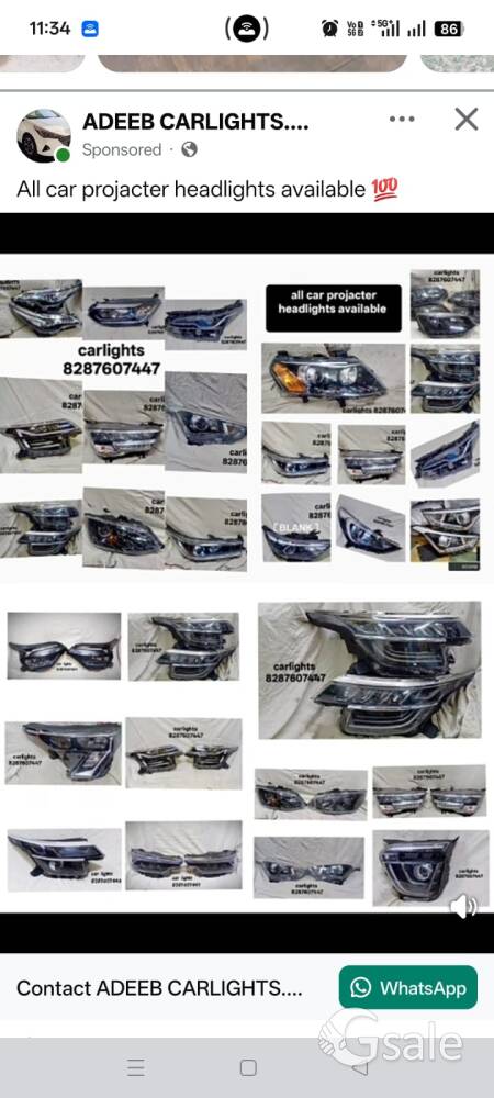 all car projacter headlights available 