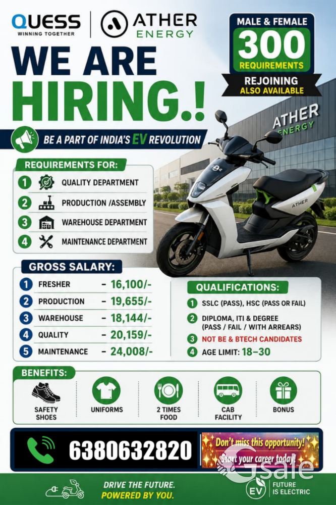 Free job from hosur