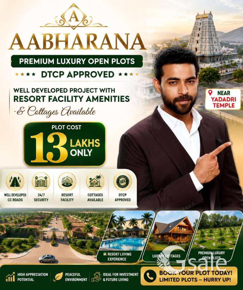 Plots for Sale in Yadagirigutta, Aduri group Aabharana 