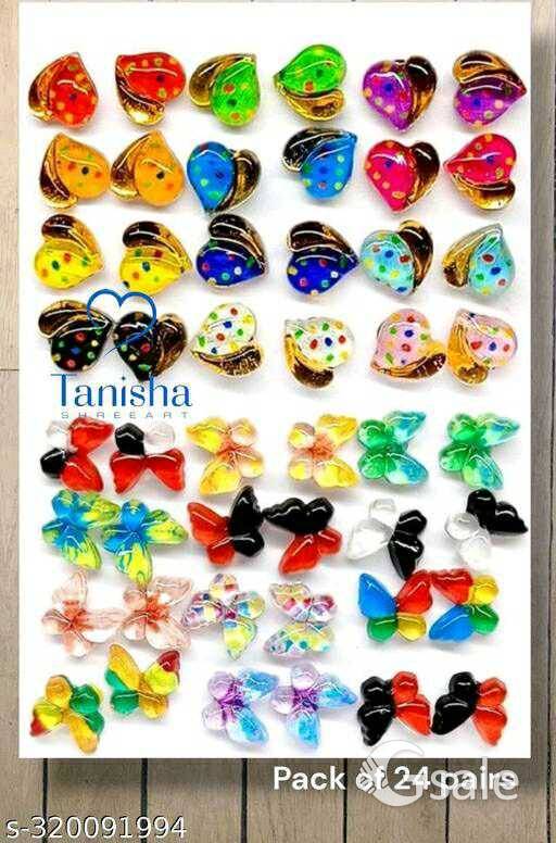 24 pair women studs