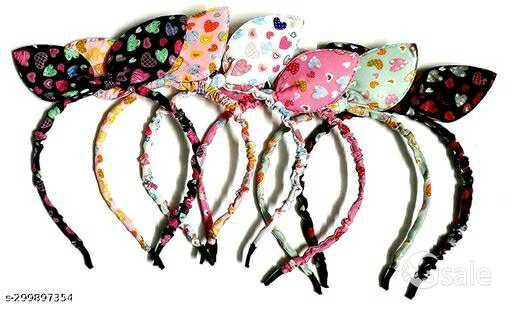 plastic Rabbit Girl's Hairband pack of 6