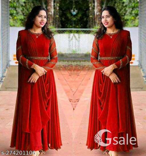 Georgeete Gown With Duptta and Belt With Syrosko Work
