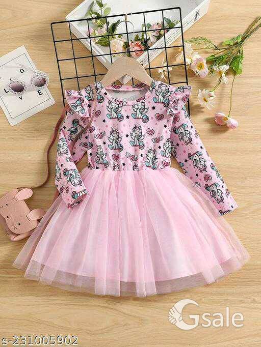 Girls/baby floral Girl Outfit Ruffle long  Sleeveesfrock/Dress with  maroon color