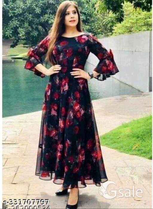 BLACK RED@GULAB KURTI