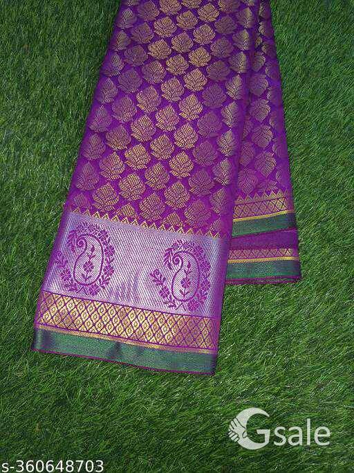 Kanjeevaram Brocade Saree in Gold Zari 