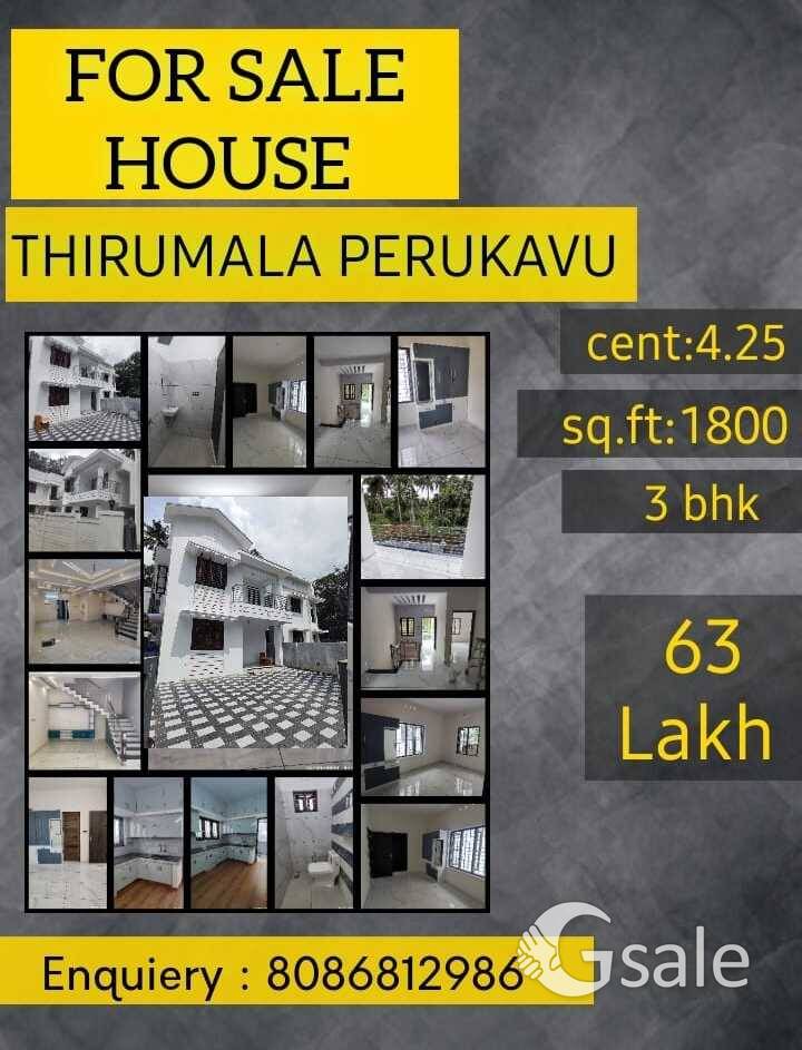 house sale perukavu thirumala 