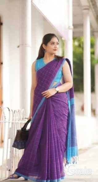 linen cotton saree